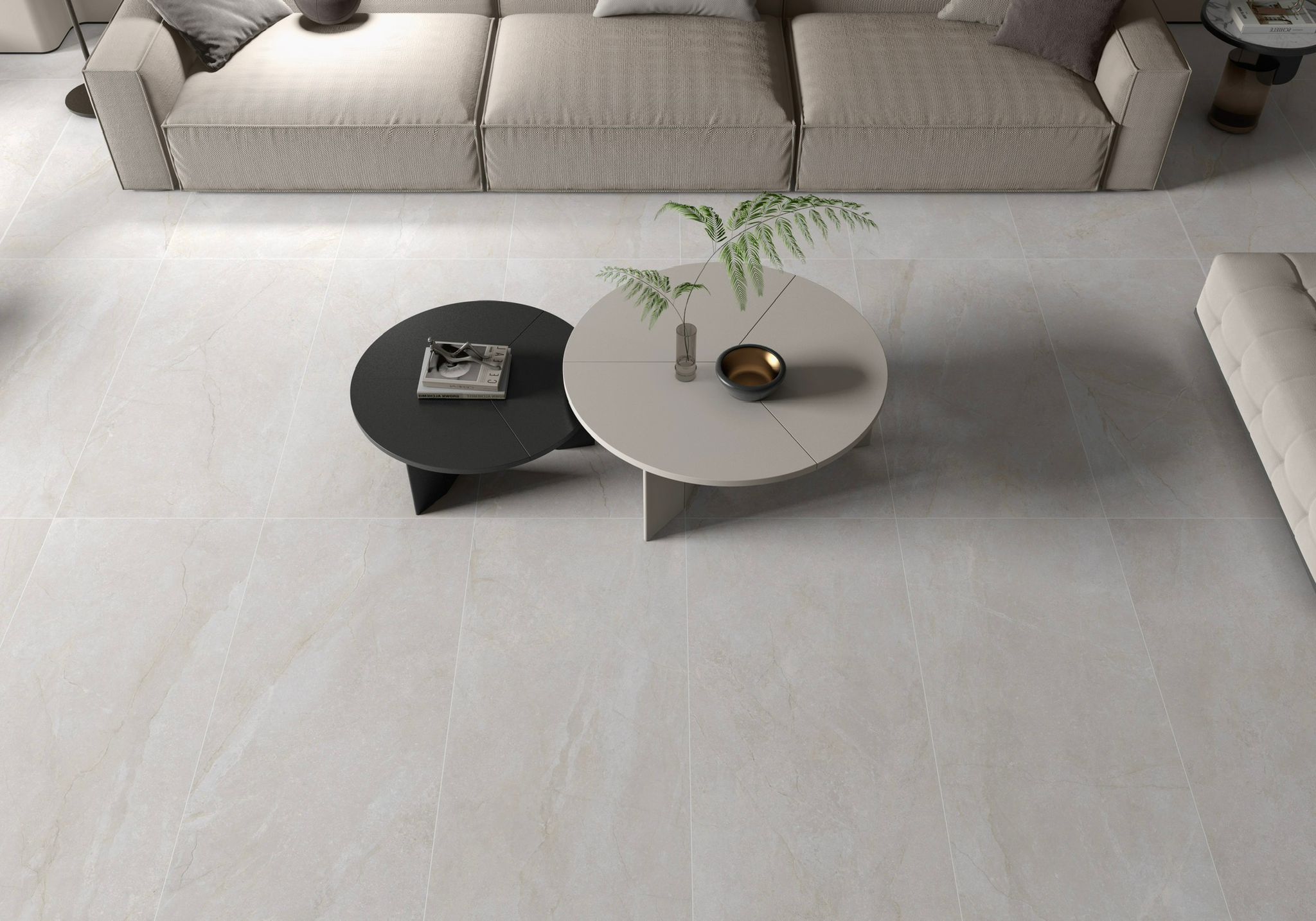CARRELAGE PETROS CREAM EFFET PIERRE 120X60