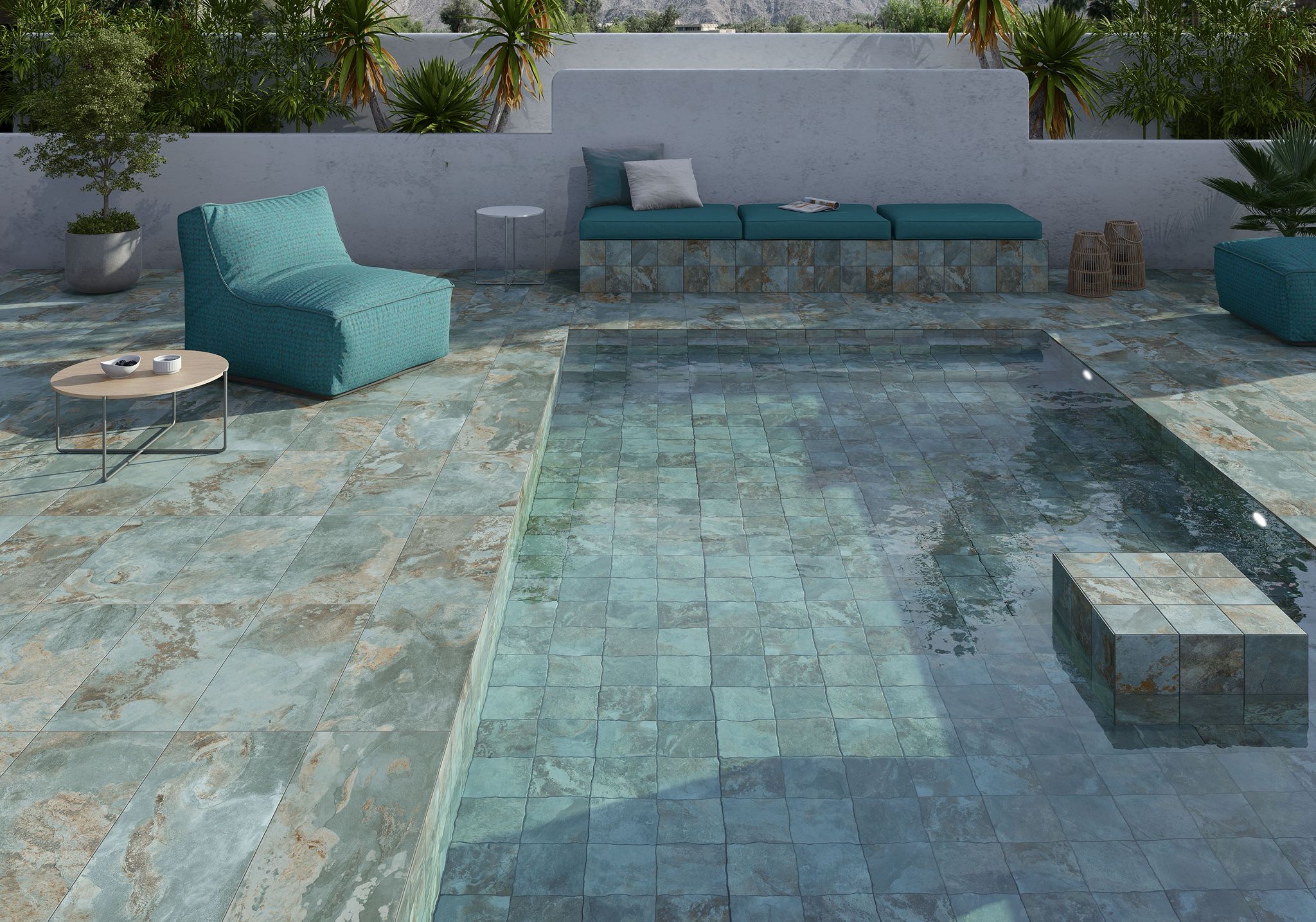 Dalle extérieur OKAI GREEN 60x90cm 20mm d'épaisseur