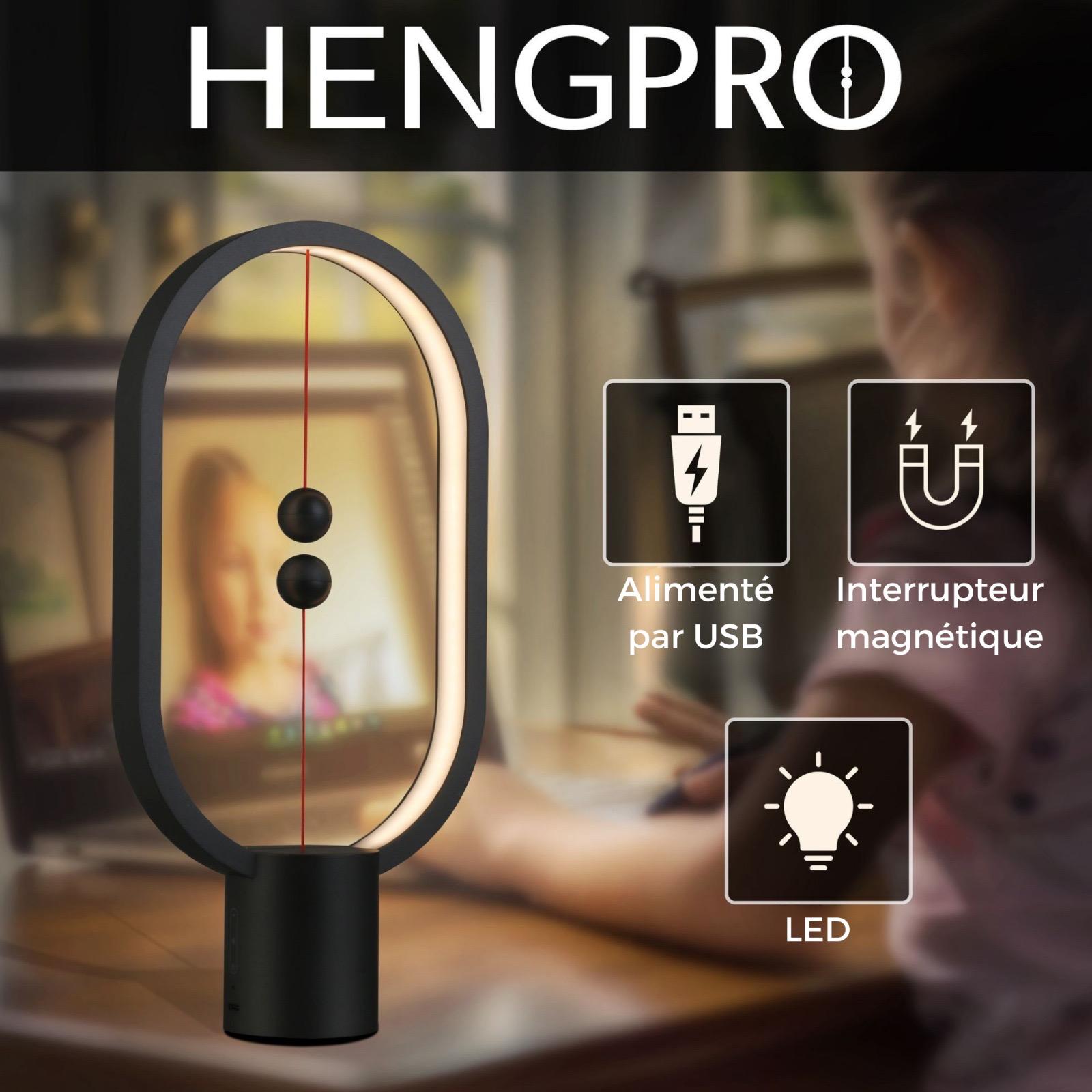LAMPE HENGPRO NOIRE GRANDE TAILLE
