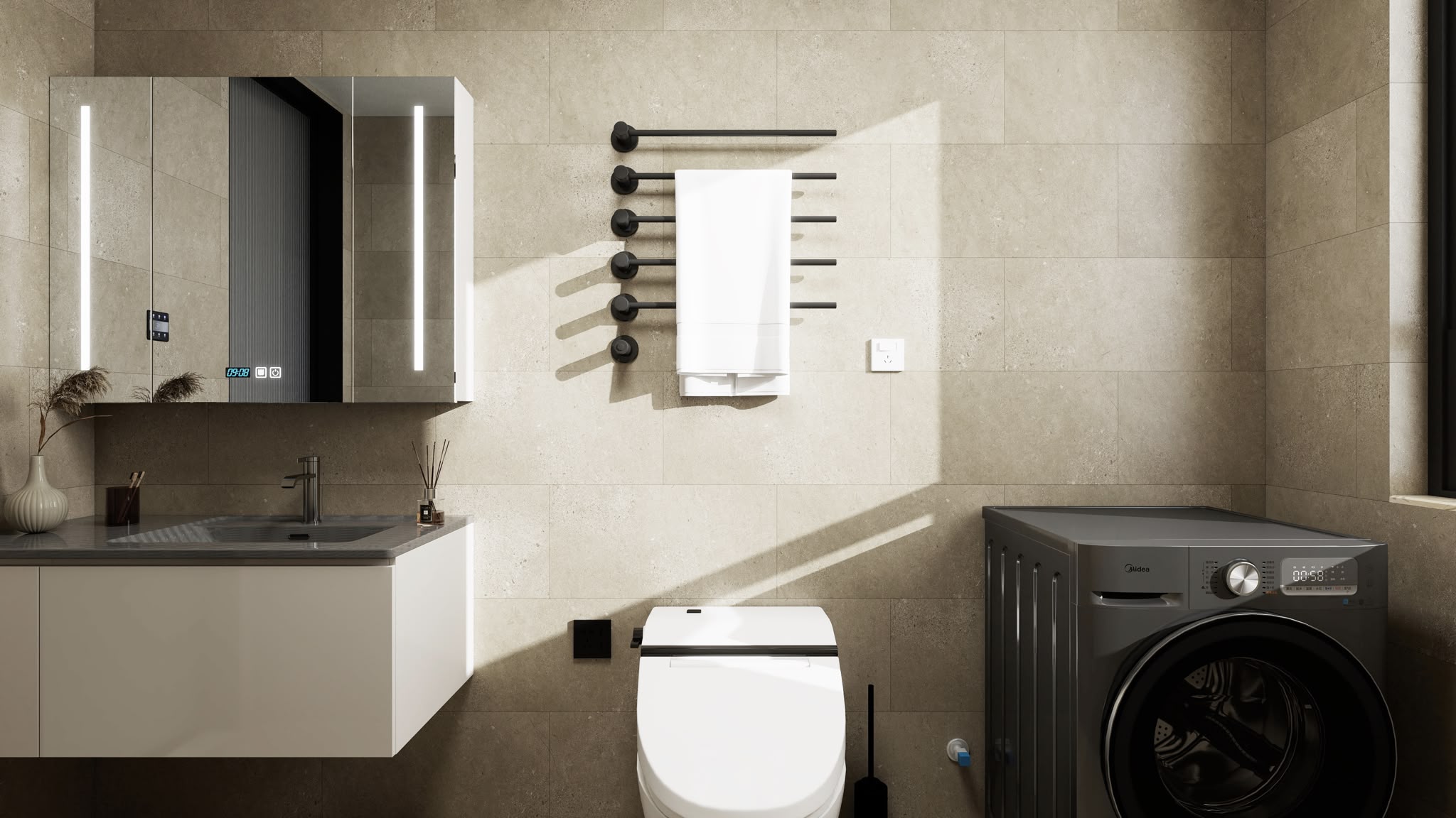 Dalle murale PVC CREMA Effet pierre – 30X60CM
