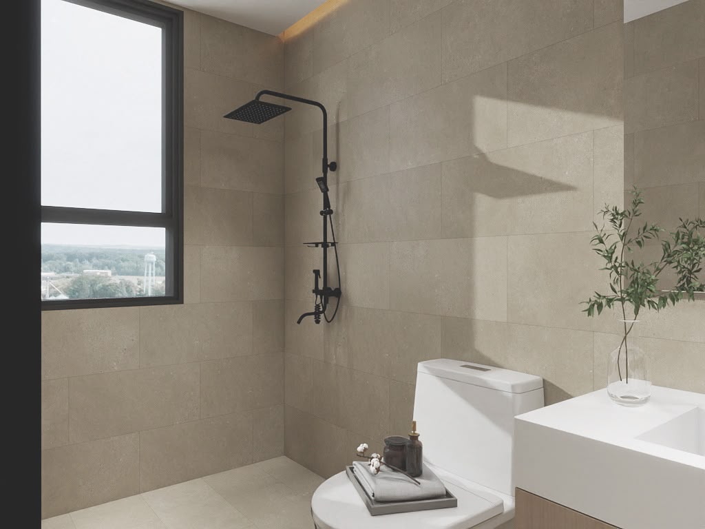 Dalle murale PVC CREMA Effet pierre – 30X60CM