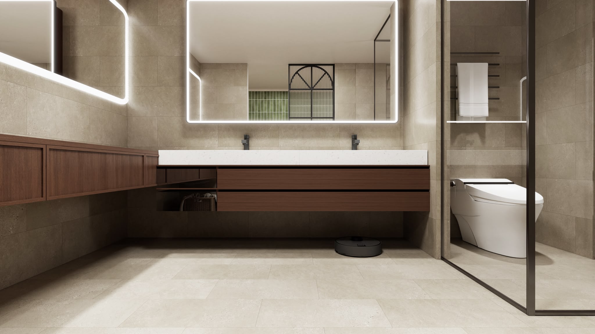 Dalle murale PVC CREMA Effet pierre – 30X60CM