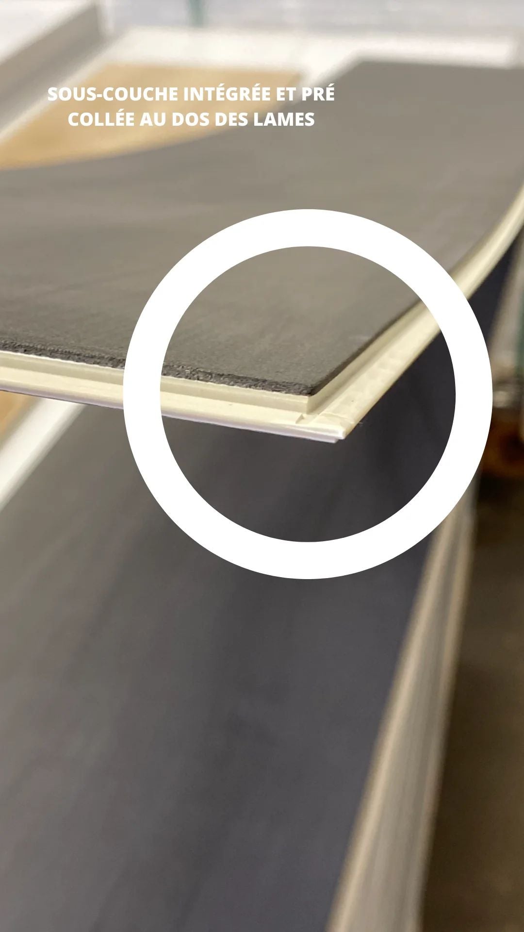 LAME PVC CLIPSABLE GRIS FONCE (5,5mm d'épaisseur) sous-couche intégrée, garantie 20ans