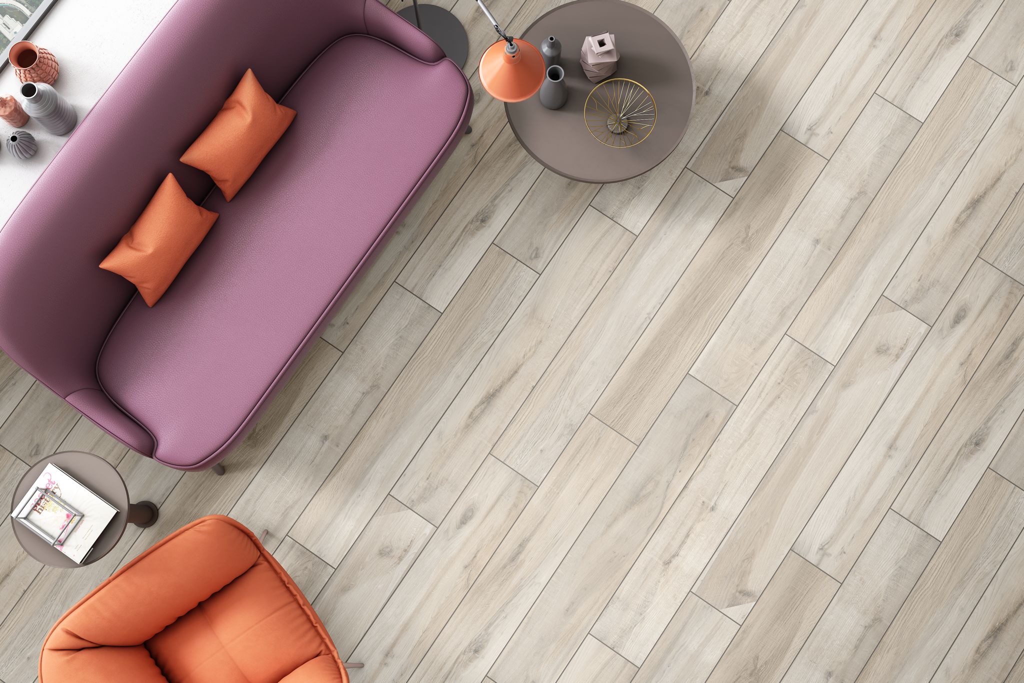 CARRELAGE IMITATION BOIS MAT ASTON SILVER 120X20